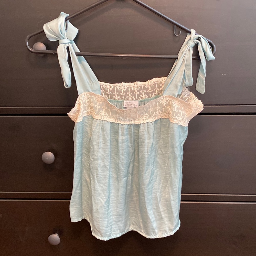 NWT satin cropped tank top